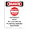 Signmission Safety Sign, OSHA Danger, 10" Height, Rigid Plastic, Hazardous Area No, Portrait OS-DS-P-710-V-1730 - alternate 1